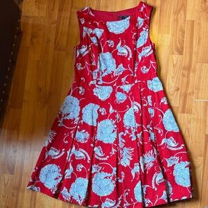 Tommy Hilfiger Red Dress with Blue Pattern